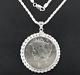 Coin Jewelry Gift Set Peace Silver Dollar Sterling Silver Rope Bezel. 925 Chain