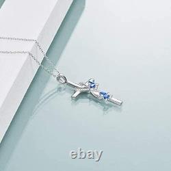 Cross Butterfly Jewelry Gifts for Mother Daughter 925 Sterling Silver Pendant