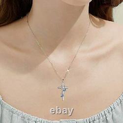 Cross Butterfly Jewelry Gifts for Mother Daughter 925 Sterling Silver Pendant
