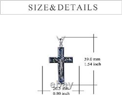 Cross Necklace Sterling Silver Religious Cross Pendant Jewelry Gifts for Women M