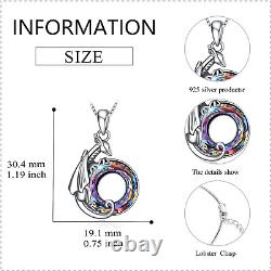 Crystal Necklace 925 Sterling Silver Pendant Necklace Gift for Women Daughter Gi