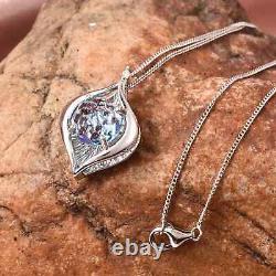 Ct 3.9 Necklace Women Jewelry Gifts Garnet Pendant 925 Silver Topaz Size 18