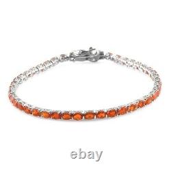 Ct 4.8 Jewelry 925 Silver Bracelet for Women Fire Opal Size 7.25