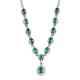 Ct 4 925 Silver AAA Emerald Necklace Women Fine Size 18 Jewelry Birthday Gifts