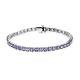Ct 9.9 Jewelry 925 Silver Bracelet for Women Tanzanite Cubic Zirconia Size 8