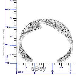 Cuff Bangle Bracelet 7.5 925 Sterling Silver Gift Jewelry for Women