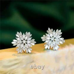 Cute Moissanite 925 Silver Stud Earrings for Women Wedding Party Jewelry Gift