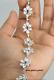 Delicate Tennis Bracelet Flower Pear jewelry Gift for Womens 925 Sterling Silver