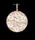 Designer Disc Silver Diamond Mother Of Pearl Charm, Handmade Pendant Jewelry, Gift