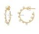 Designer Silver Diamond Pearl Charm Hoop Earring, Handmade Earring Jewelry, Gift