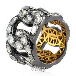 Diamond 925 Sterling Silver Ring Women Fashion Handmade Fine Gift Jewelry