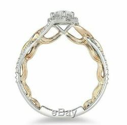 Disney Rapunzel Frame Twist 3.75CT Pear Diamond 925 Silver Engagement Ring+Gift