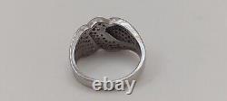 Distinctive Ring 925 Sterling Silver Women's Jewelry Gift Inlaid Zircon Size 8
