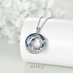 Dolphin Necklace Sterling Silver Crystal Beach Pendant Jewelry Gifts for Women