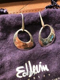 Ed Levin hammered sterling silver earrings. Perfect Gift