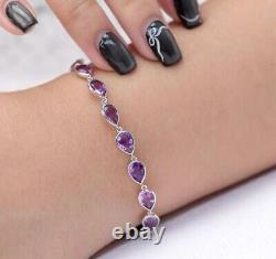 Elegance Purple Amethyst Bracelets 925 Sterling Silver Jewelry Gift For Birthday