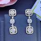 Elegant 925 Silver Stud Earrings for Women Moissanite Stone Wedding Jewelry Gift