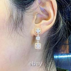 Elegant 925 Silver Stud Earrings for Women Moissanite Stone Wedding Jewelry Gift