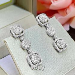 Elegant 925 Silver Stud Earrings for Women Moissanite Stone Wedding Jewelry Gift