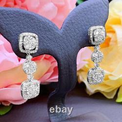 Elegant 925 Silver Stud Earrings for Women Moissanite Stone Wedding Jewelry Gift