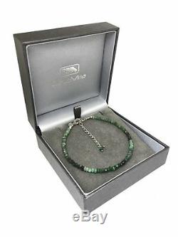 Emerald Sterling Silver Bracelet Fine Bangle Jewellery Women Anniversary Gift