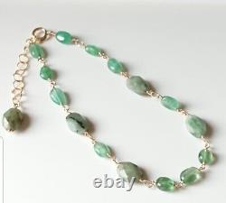 Emeralds ovals gemstone 925 sterling silver necklace bracelet jewelry gift gt55