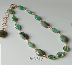 Emeralds ovals gemstone 925 sterling silver necklace bracelet jewelry gift gt55