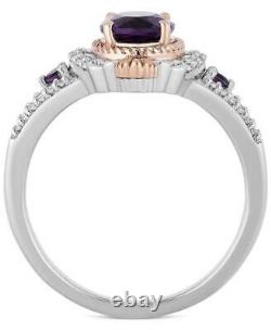 Enchanted Disney Amethyst Rings Ariel Anniversary 925 Silver Ring Gift For Her