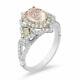 Engagement Disney Aurora 3.7Ct Oval Diamond Scallop Frame 925 Silver Gift Ring