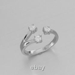 Engagement & Wedding Cuff Toe Ring 14K White Gold Plated 2 Ct Simulated Diamond