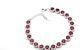 Eternal Love Ruby Zircon Bracelet 925 Sterling Silver Jewelry Gift For Birthday