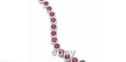 Eternal Love Ruby Zircon Bracelet 925 Sterling Silver Jewelry Gift For Birthday