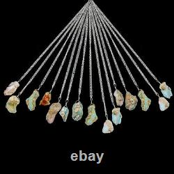 Ethiopian Opal Sterling Silver Pendant Necklace Gemstone Jewelry Gift for Her