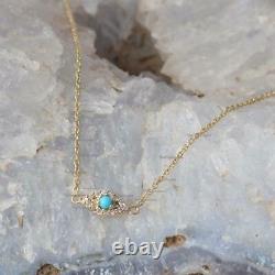 Evil Eye Charm Turquoise Diamond & 14K Yellow Gold Over 10 Anklet Gift Love