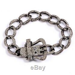 Exclusive Diamond Pave Jewelry Sterling Silver Bracelet Gift For Women Sizeable
