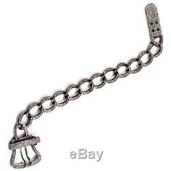 Exclusive Diamond Pave Jewelry Sterling Silver Bracelet Gift For Women Sizeable