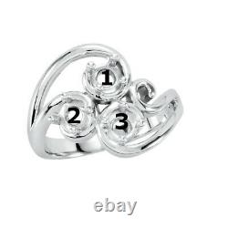 Family Sterling Silver Ring, 1 to 5 birthstones, Mother's Jewelry Gift