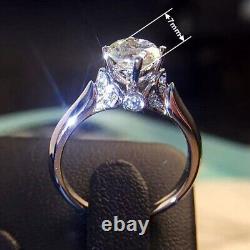 Fashion Wedding Jewelry Gift 925 Silver Plated Ring Women Cubic Zirconia