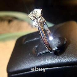 Fashion Wedding Jewelry Gift 925 Silver Plated Ring Women Cubic Zirconia