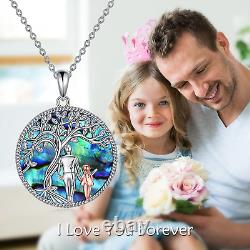 Father Daughter Necklace Sterling Silver Jewelry Gift for Daughters Granddaughte