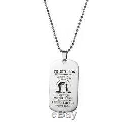 Father Son Pendant To My Son Never Forget That I Love You Dog Tag Necklace Gift