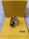 Fendi Ring Silver Spikes With Gift Box Size 6