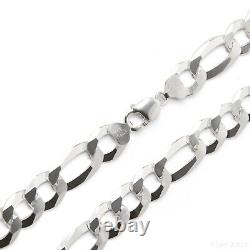 Figaro 8MM Solid Sterling Silver. 925 Chains Italy Drop Shipping Option