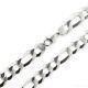 Figaro 8MM Solid Sterling Silver. 925 Chains Italy Drop Shipping Option