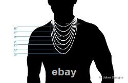 Figaro 8MM Solid Sterling Silver. 925 Chains Italy Drop Shipping Option