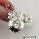 Fine 9K Yellow Gold 925 Silver Vintage Earrings with a Beautiful CZ Jewelry gift