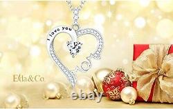Fine Jewelry Mothers Day Gifts I Love You Mom Necklace Sterling Silver Pendant