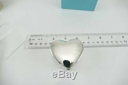 Fine Tiffany & Co. Sterling Silver Heart Trinket Pill Jewelry Box Great GIFT