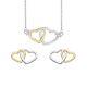 Fiorelli Silver Jewellery Gift Set Heart Earrings and Necklace RRP £136.00