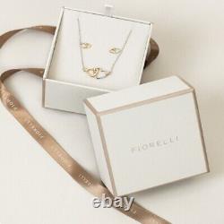 Fiorelli Silver Jewellery Gift Set Heart Earrings and Necklace RRP £136.00